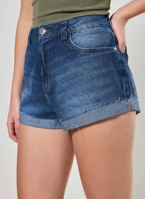 short jeans hot pants barra dobrada short jeans hot pants barra dobrada