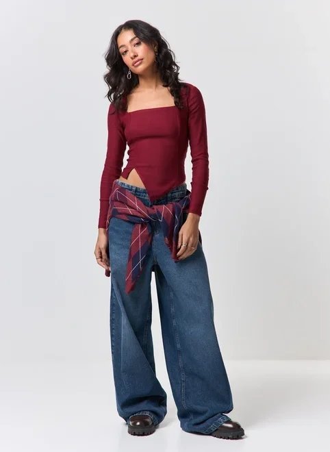 calça super jeans wide leg cintura baixa calça super jeans wide leg cintura baixa
