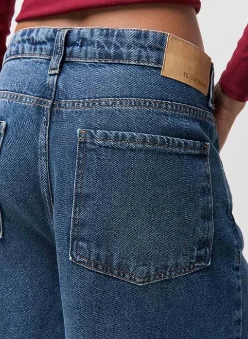 calça super jeans wide leg cintura baixa calça super jeans wide leg cintura baixa