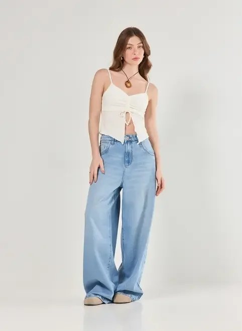 calça jeans wide leg ampla cintura baixa calça jeans wide leg ampla cintura baixa