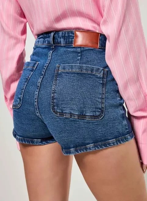 short jeans escuro bolsos na frente short jeans escuro bolsos na frente