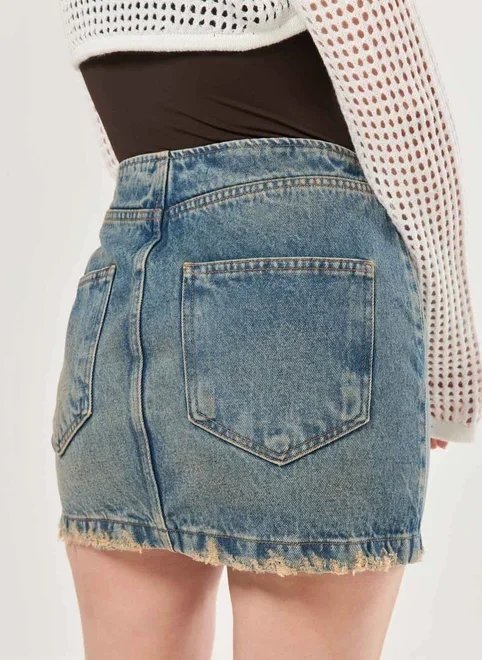 saia jeans lavagem dirty saia jeans lavagem dirty