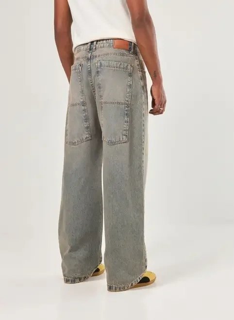 calça jeans oversized reta dirty calça jeans oversized reta dirty