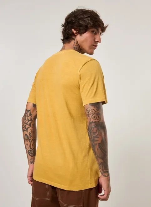camiseta estonada amarelo queimado camiseta estonada amarelo queimado