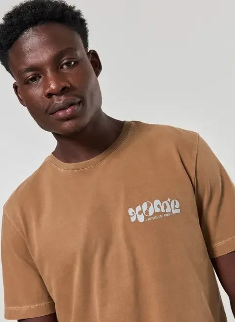 camiseta marrom estonada home camiseta marrom estonada home