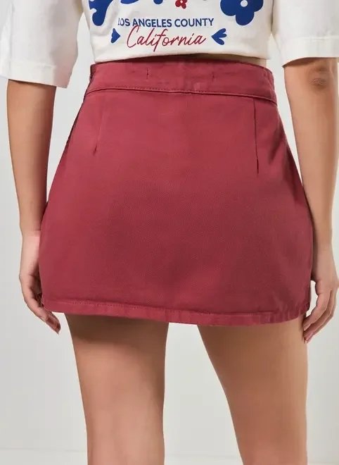 short saia sarja com fendas short saia sarja com fendas