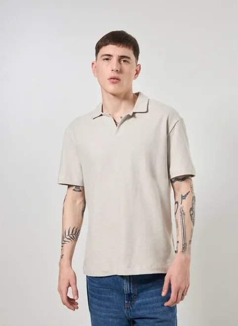 camiseta box atoalhada gola polo camiseta box atoalhada gola polo