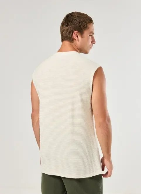 regata linho off-white texturizada regata linho off-white texturizada