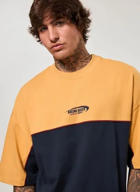camiseta oversized malhão cores racer camiseta oversized malhão cores racer