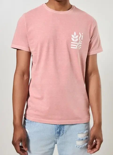 camiseta rose estonada estampa nature camiseta rose estonada estampa nature
