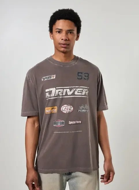 camiseta box estonada estampa racer camiseta box estonada estampa racer