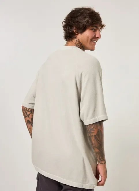 camiseta areia oversized atoalhada camiseta areia oversized atoalhada