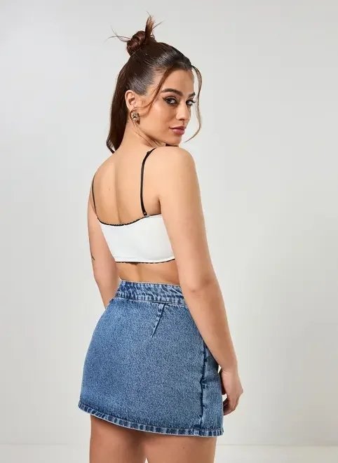 top cropped off-white com lacinho top cropped off-white com lacinho