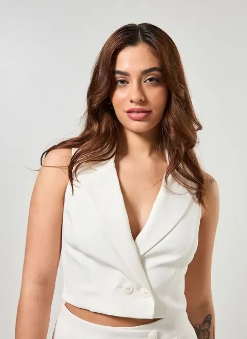 colete alfaiataria off-white colete alfaiataria off-white