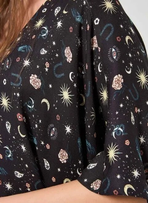 kimono preto estampa mística western kimono preto estampa mística western