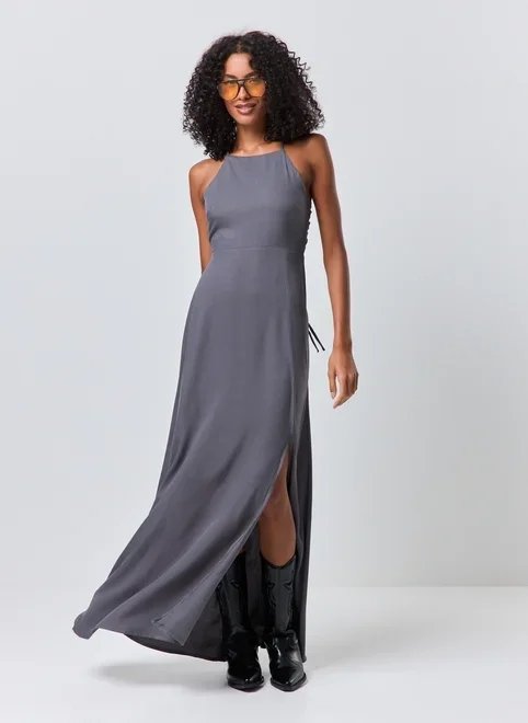 vestido longo fenda halter vestido longo fenda halter