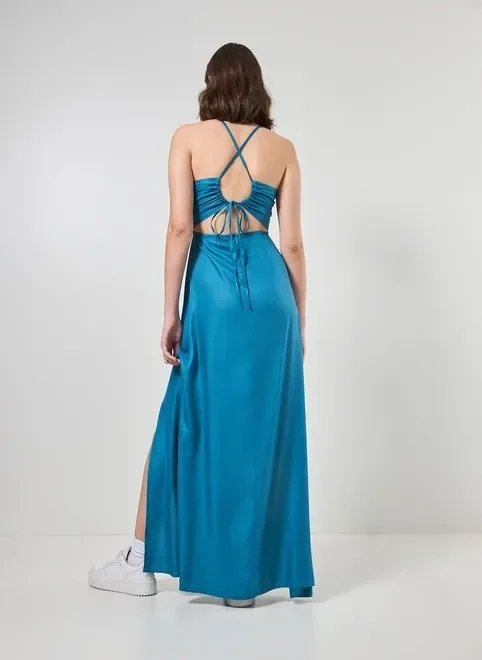 vestido longo fenda halter vestido longo fenda halter