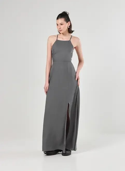 vestido longo fenda halter vestido longo fenda halter