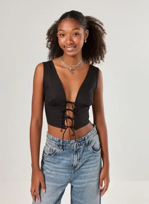 cropped amarração lacinhos cropped amarração lacinhos