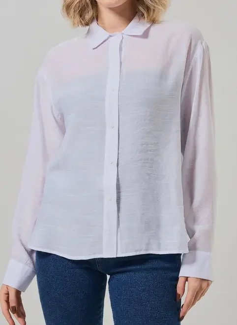 camisa manga longa oversized texturizada camisa manga longa oversized texturizada