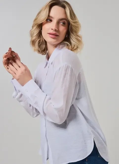 camisa manga longa oversized texturizada camisa manga longa oversized texturizada