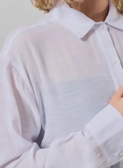 camisa manga longa oversized texturizada camisa manga longa oversized texturizada