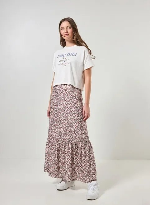 saia longa estampa paisley rose saia longa estampa paisley rose