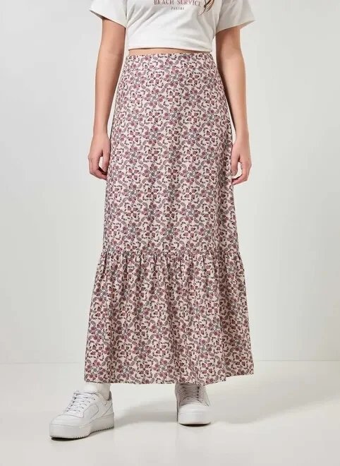 saia longa estampa paisley rose saia longa estampa paisley rose