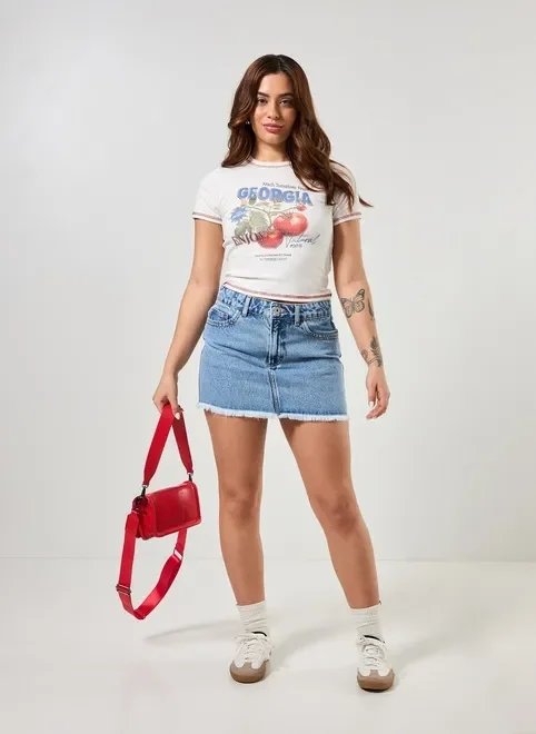 blusa mini tee estampa georgia blusa mini tee estampa georgia