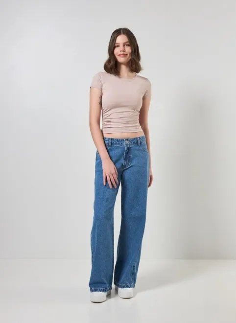 blusa de manga curta em poliamida blusa de manga curta em poliamida