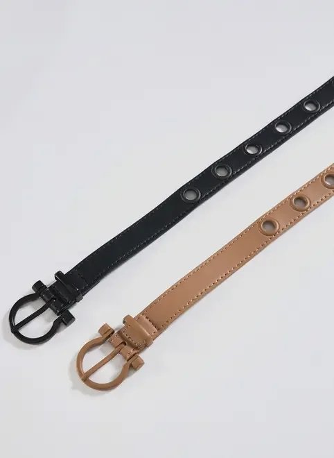 conjunto dois cintos ilhós conjunto dois cintos ilhós