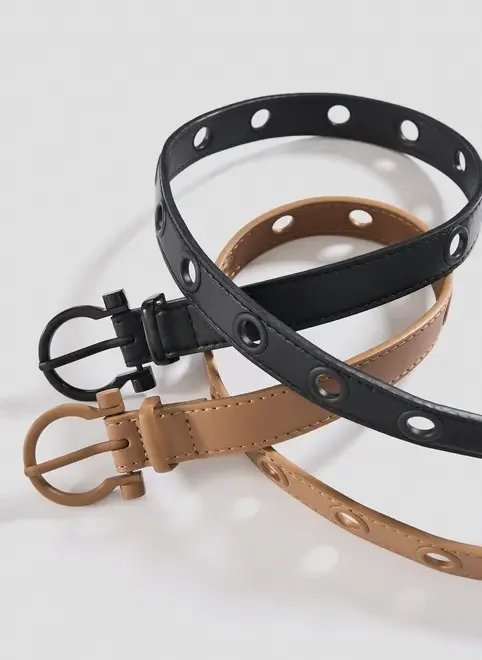 conjunto dois cintos ilhós conjunto dois cintos ilhós