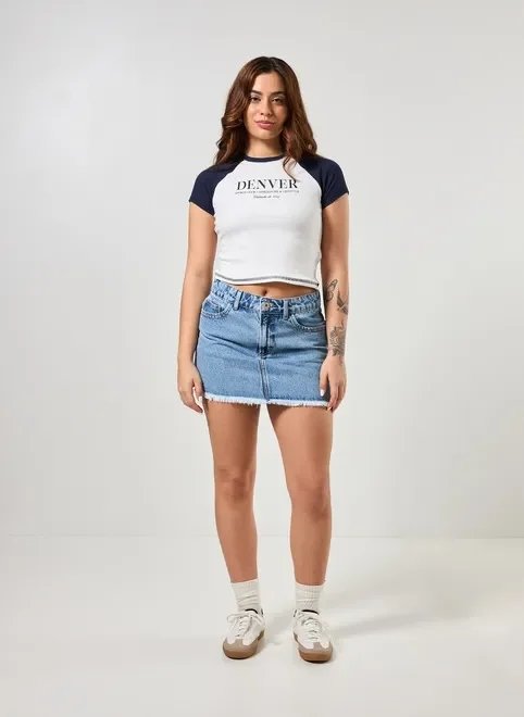 blusa mini tee raglan denver blusa mini tee raglan denver