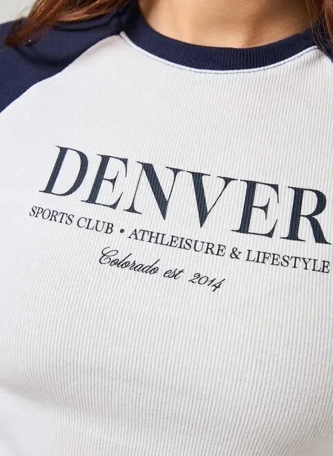 blusa mini tee raglan denver blusa mini tee raglan denver