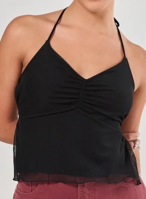blusa em tule costas abertas blusa em tule costas abertas