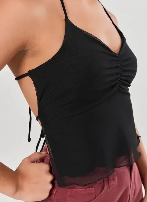 blusa em tule costas abertas blusa em tule costas abertas