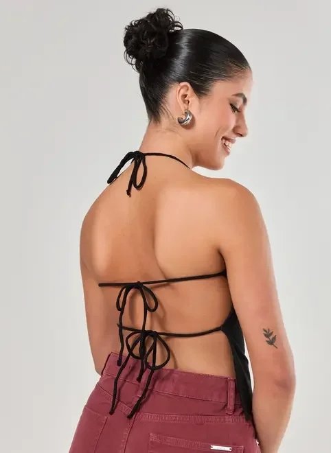 blusa em tule costas abertas blusa em tule costas abertas