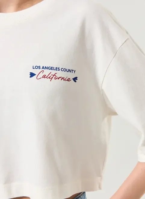 camiseta cropped branca los angeles camiseta cropped branca los angeles