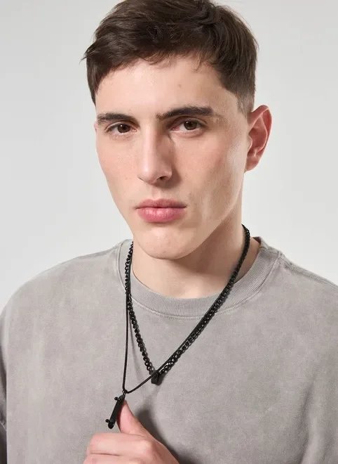 colar e corrente preto skate colar e corrente preto skate