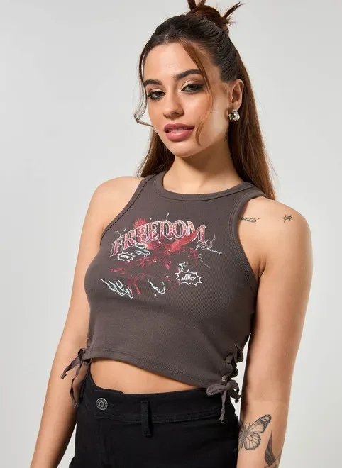 regata cropped western amarração regata cropped western amarração