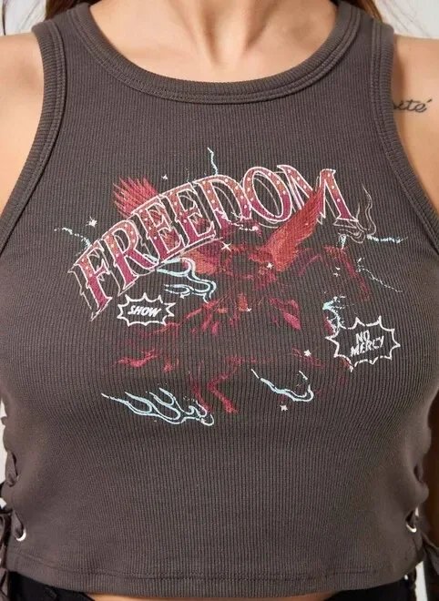 regata cropped western amarração regata cropped western amarração