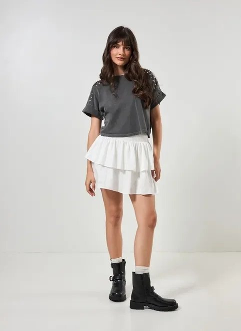 camiseta cropped estonada com tachinhas camiseta cropped estonada com tachinhas