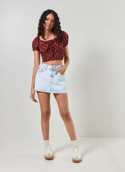 cropped lastex bordô florzinhas cropped lastex bordô florzinhas