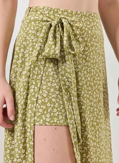 saia verde florida amarração lateral saia verde florida amarração lateral