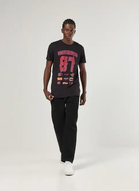 camiseta alongada preta racer camiseta alongada preta racer