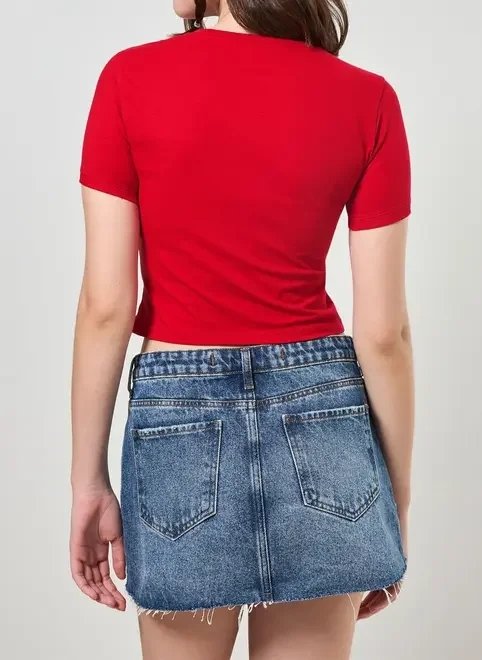 blusa mini tee vermelha relicário blusa mini tee vermelha relicário