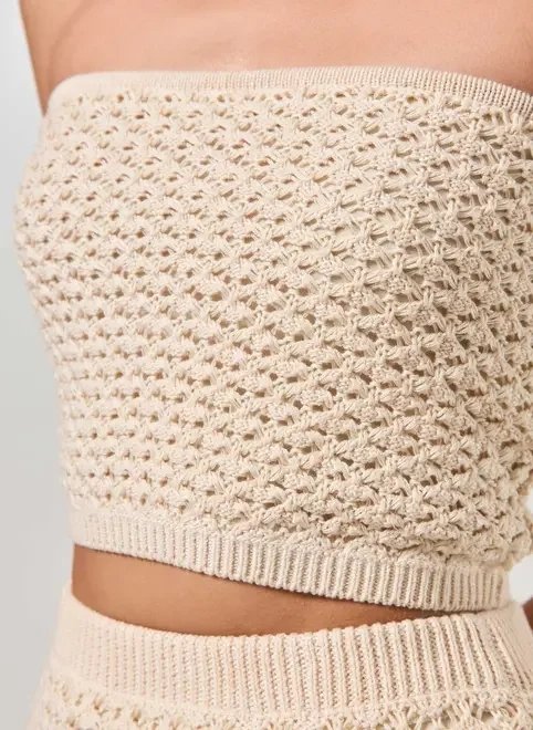 tube top crochê areia tube top crochê areia