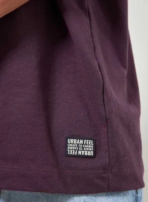 camiseta oversized em malhão roxo camiseta oversized em malhão roxo