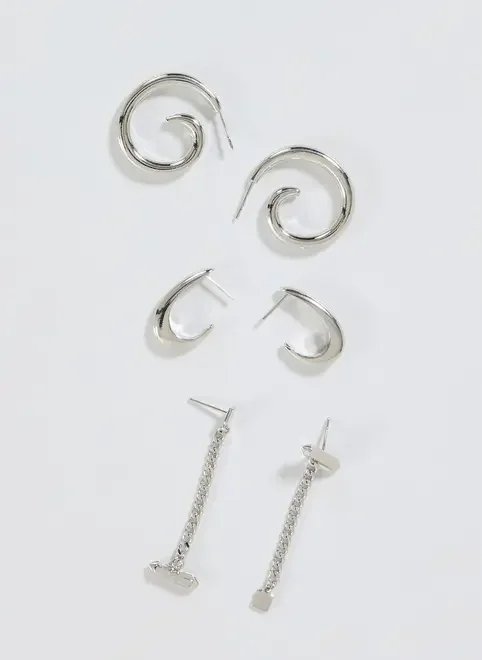 conjunto 3 brincos espiral conjunto 3 brincos espiral