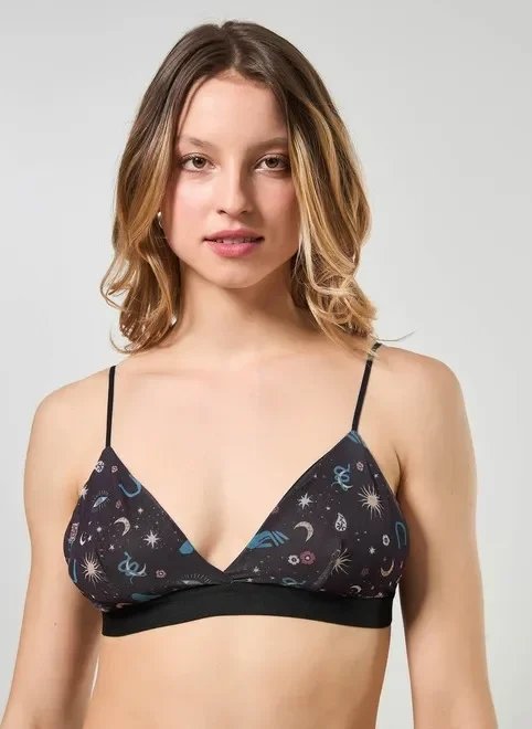 top em tule estampado místico top em tule estampado místico